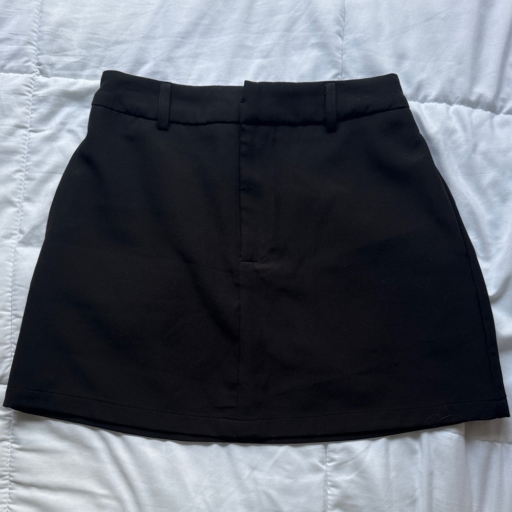 Classic Black Mini Skirt with Beltloops
